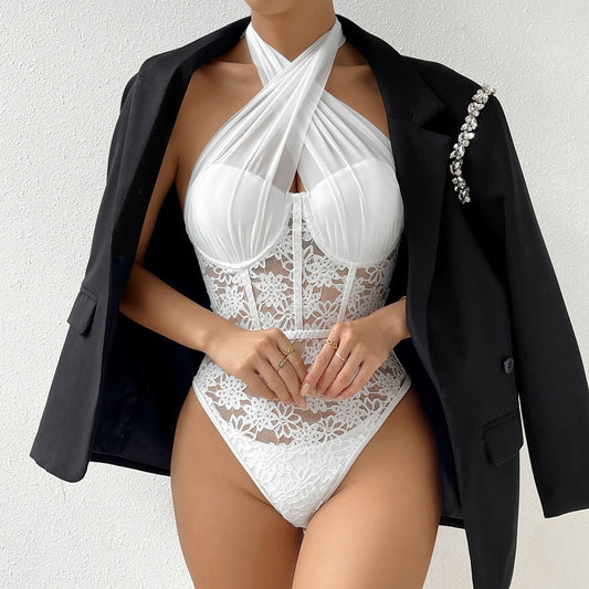 Fleur d’Amour – Kant & Mesh halterbodysuit